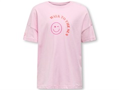 Kids ONLY t-shirt roseate spoonbill with smiley print  